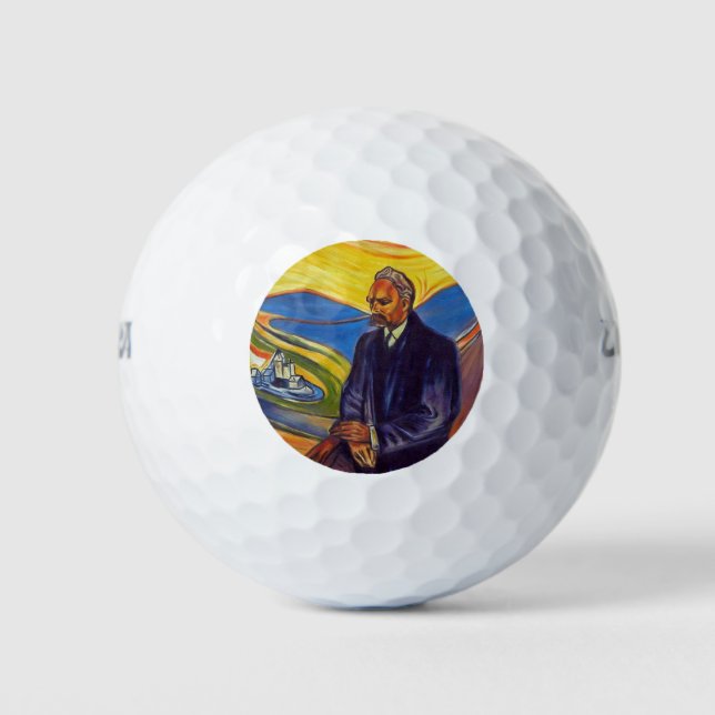 Philosoph Friedrich Nietzsche (von Edvard Munch) Golfball (Vorderseite)