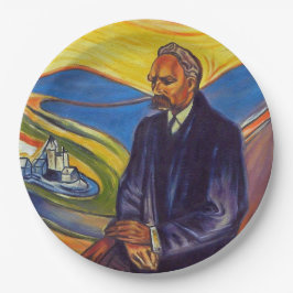 Philosoph Friedrich Nietzsche (von Edvard Munch) Pappteller
