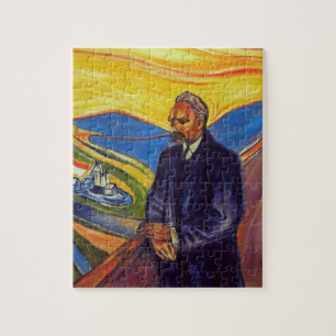 Philosoph Friedrich Nietzsche (von Edvard Munch) Puzzle