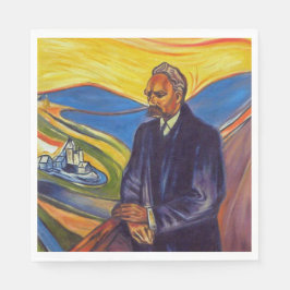Philosoph Friedrich Nietzsche (von Edvard Munch) Serviette