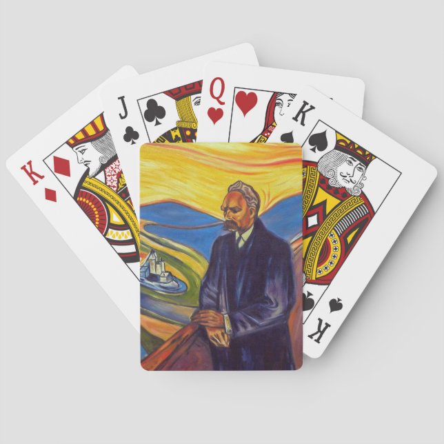 Philosoph Friedrich Nietzsche (von Edvard Munch) Spielkarten (Rückseite)