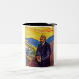 Philosoph Friedrich Nietzsche (von Edvard Munch) Zweifarbige Tasse