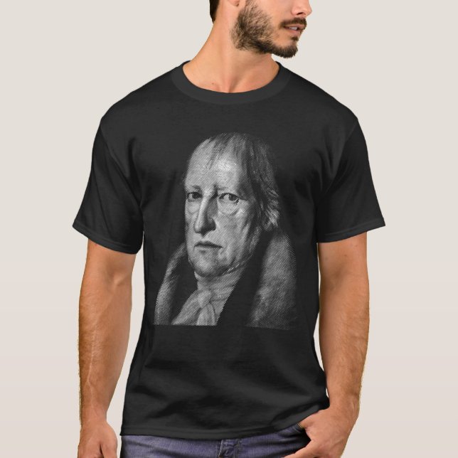 Philosoph Hegel Porträt T-Shirt (Vorderseite)
