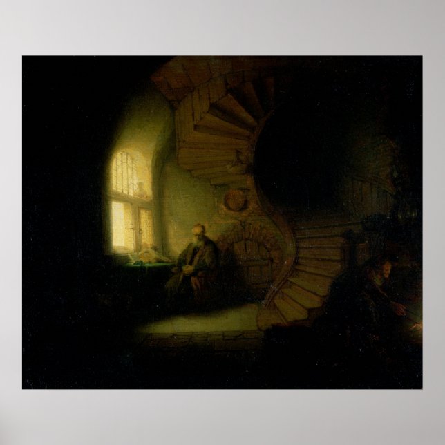 Philosoph in Meditation, 1632 Poster (Vorne)