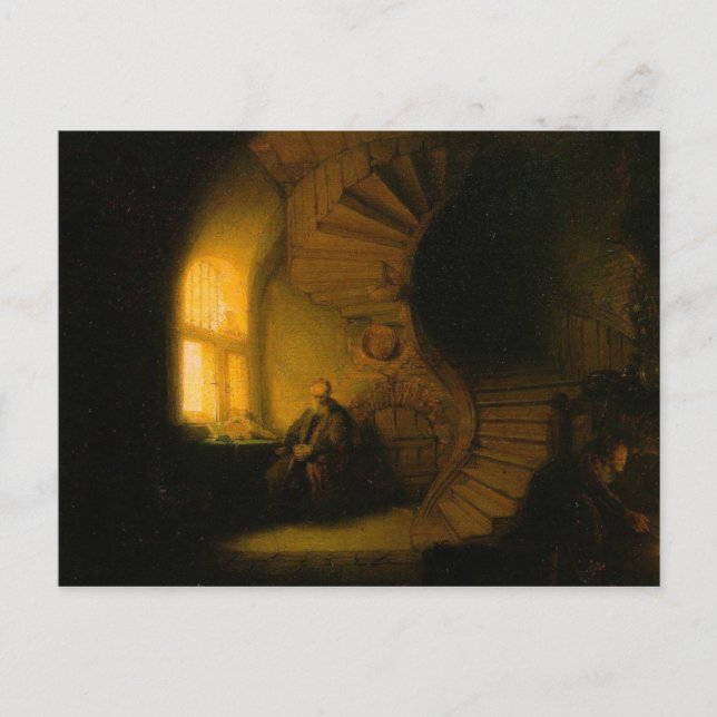 Philosoph in Meditation Postkarte (Vorderseite)