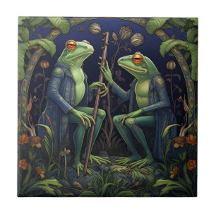 Philosoph King Frogs Tile (Swamp Collection) Fliese
