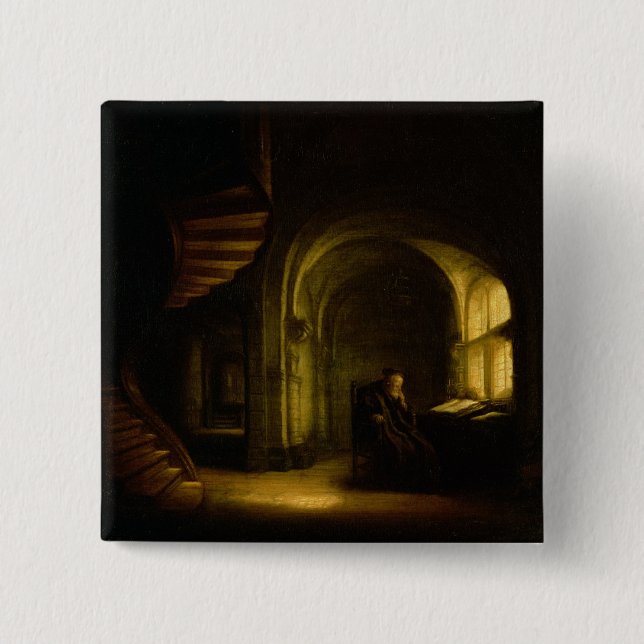 Philosoph mit einem offenen Buch, 1625-7 (Öl auf Button (Vorderseite)