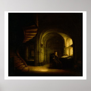 Philosoph mit einem offenen Buch, 1625-7 (Öl auf Poster