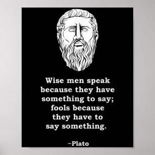 Philosoph Plato Zitat - Philosophie Student Nerd Poster