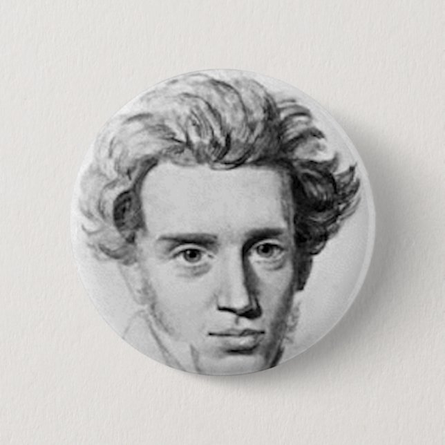 Philosoph Soren Kierkegaard Button (Vorderseite)