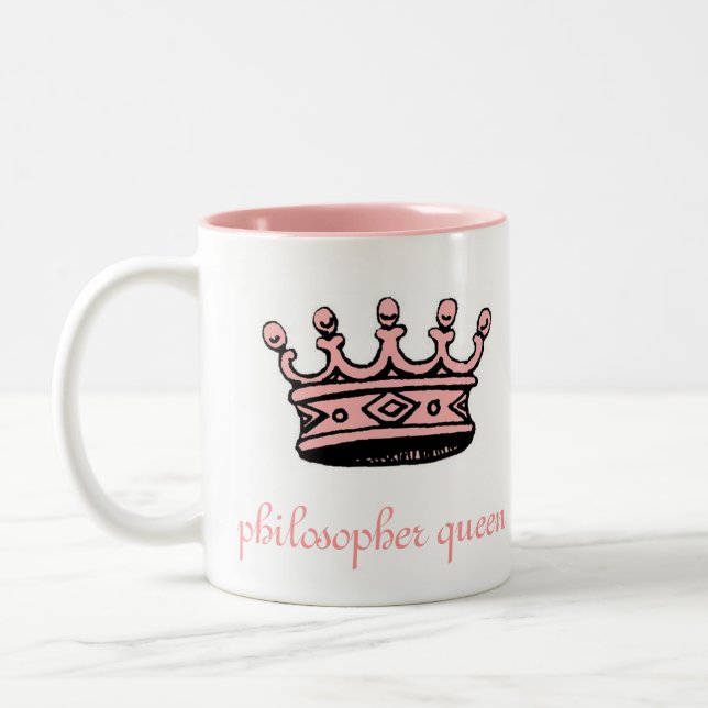 Philosophen-Königin (pnk crwn) rosa 2tone (rechte Zweifarbige Tasse (Links)