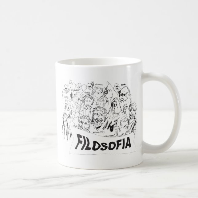 PHILOSOPHEN Platao Aristoteles euclides Sócrates Kaffeetasse (Rechts)