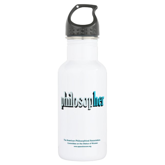 Philosophenblau Trinkflasche (Vorderseite)