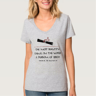 Philosophenzitat: Diogenes auf Redefreiheit T-Shirt