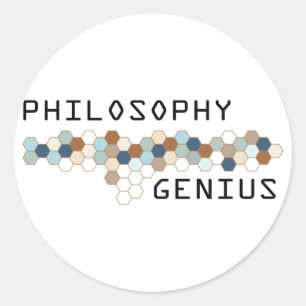 Philosophie Genius Runder Aufkleber