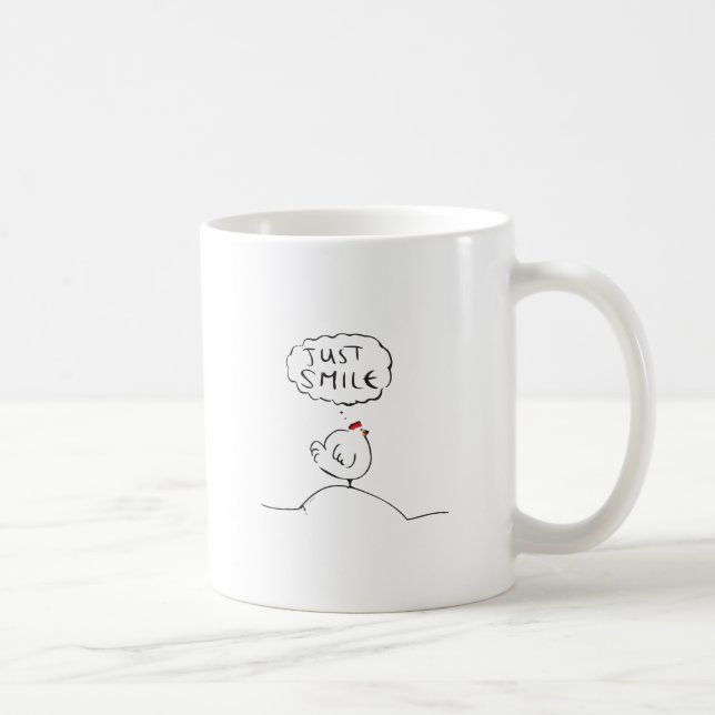Philosophie-Huhn - gerade Lächeln Kaffeetasse (Rechts)
