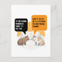 Philosophie-Katze Roter Punkt Existenzialistischer
