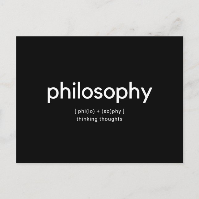 Philosophie Postkarte (Vorderseite)