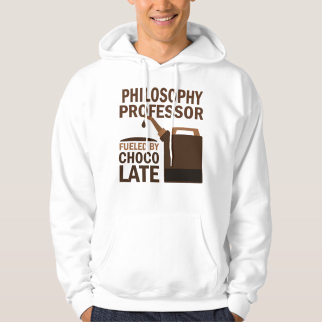 Philosophie-Professor (lustige) Schokolade Hoodie (Vorderseite)