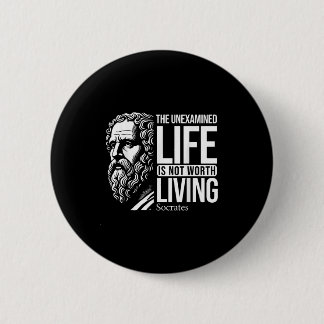 Philosophie Sokrates zitiert für kluge Philosophen Button