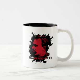 Philosophie-Tasse mit Nietzsche Zitat Zweifarbige Tasse