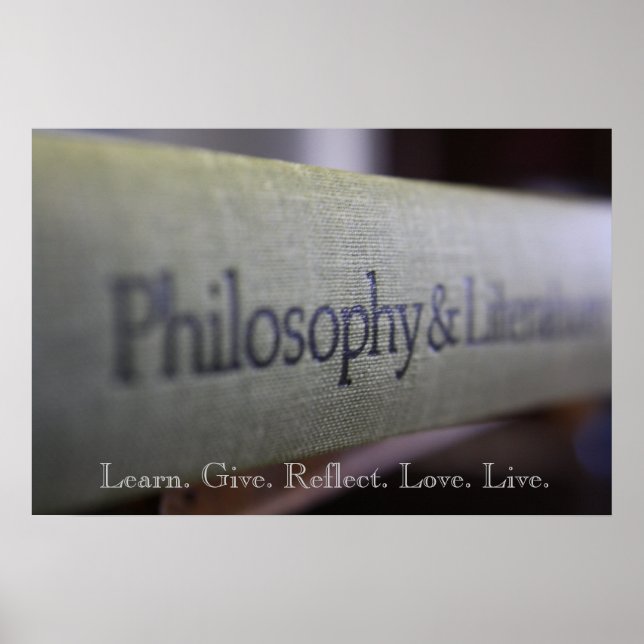 Philosophie und Literatur Poster (Vorne)