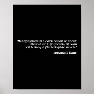 Philosophie und Metaphysik Zitat Immanuel Kant Poster