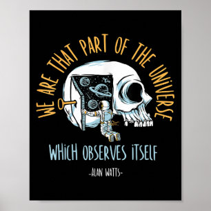 Philosophie Weltraum Zitat Alan Watts Astronaut Poster
