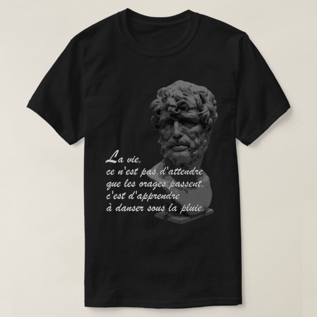 Philosophie Zitat Leben T-Shirt (Design vorne)