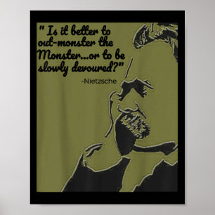 Philosophie-Zitat-Shirt, Nietzsche-Zitat-Shirt Poster