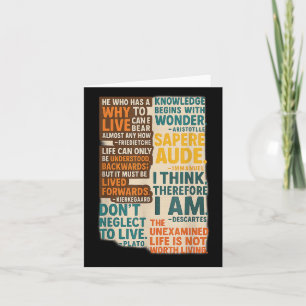 Philosophie Zitate Poster - Zeitlose Weisheit von  Karte