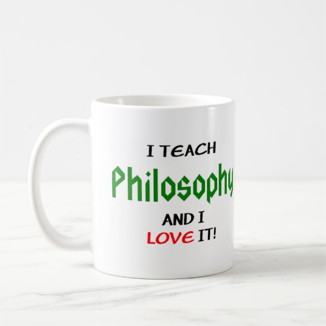 Philosophieunterricht und Liebe Kaffeetasse (Links)
