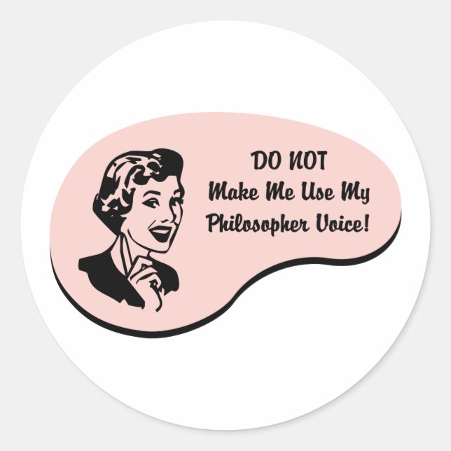Philosophin Voice Runder Aufkleber (Vorderseite)
