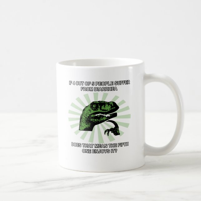 Philosoraptor Diarrhöe Kaffeetasse (Rechts)