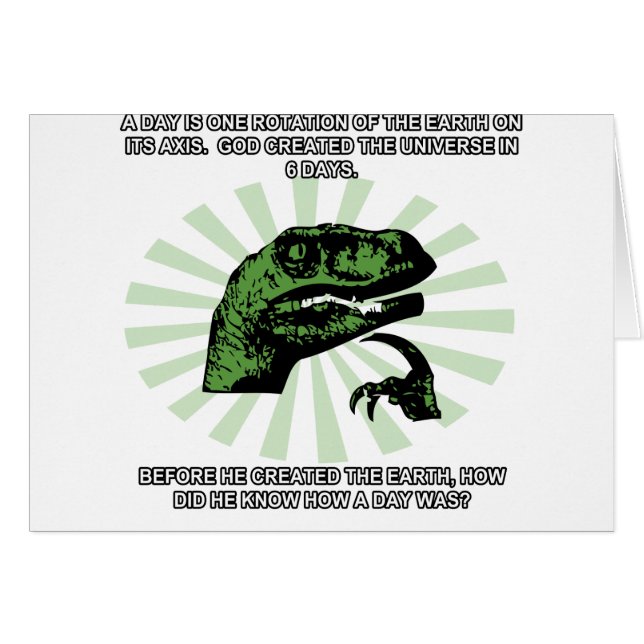 Philosoraptor Erde und Gott (Vorderseite (Horizontal))