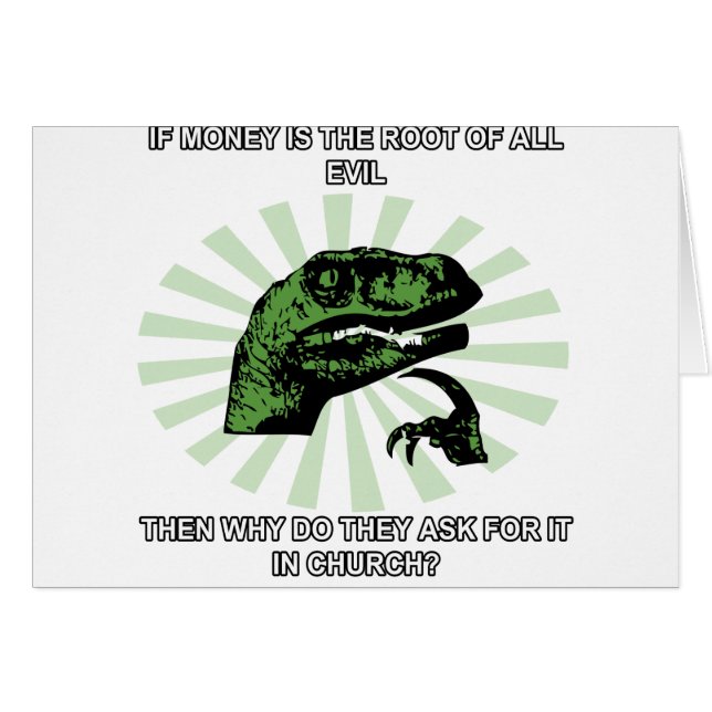 Philosoraptor Geld und Kirche (Vorderseite (Horizontal))