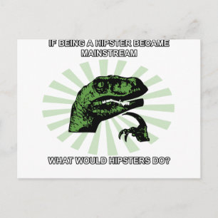 Philosoraptor Hipsters Postkarte
