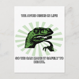 Philosoraptor Leben und Tod Postkarte