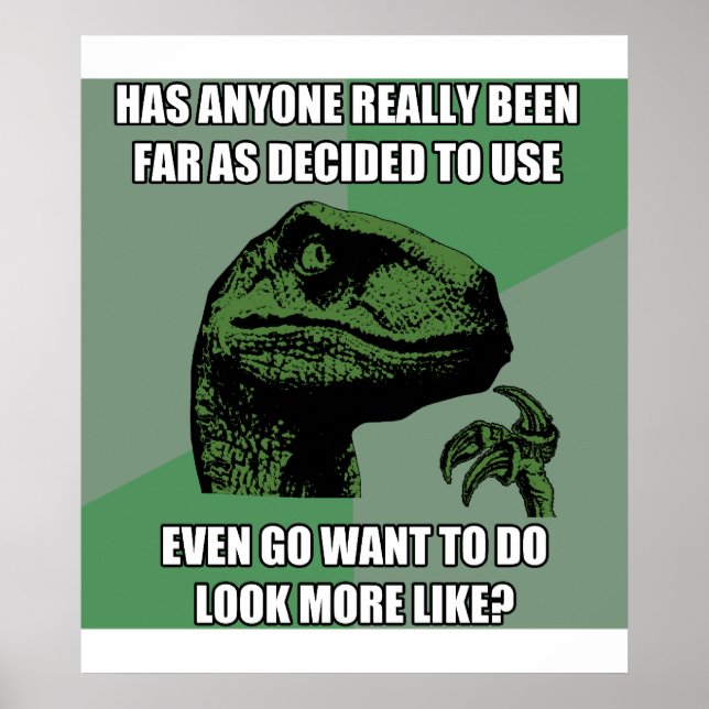 Philosoraptor Nonsense Poster (Vorne)