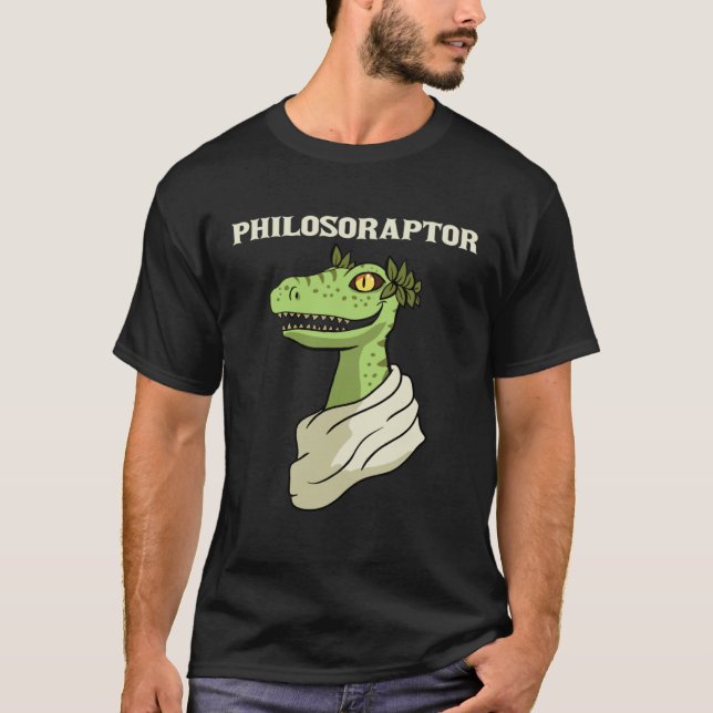Philosoraptor Philosopher Raptor Dinosaur Velocira T-Shirt (Vorderseite)