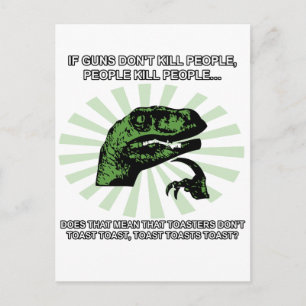 Philosoraptor Toast and Toasters Postkarte
