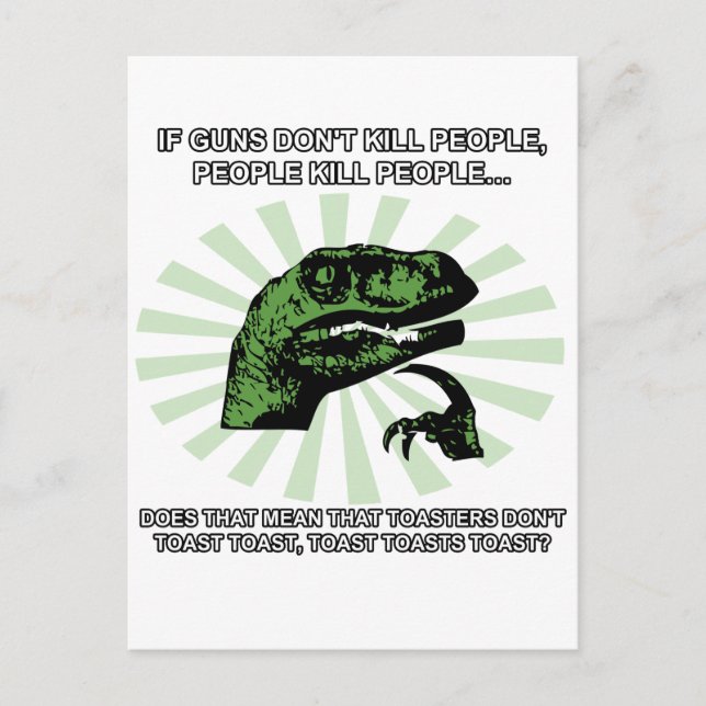 Philosoraptor Toast and Toasters Postkarte (Vorderseite)