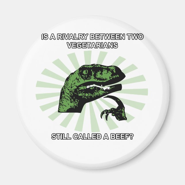 Philosoraptor Vegetarians Magnet (Vorne)