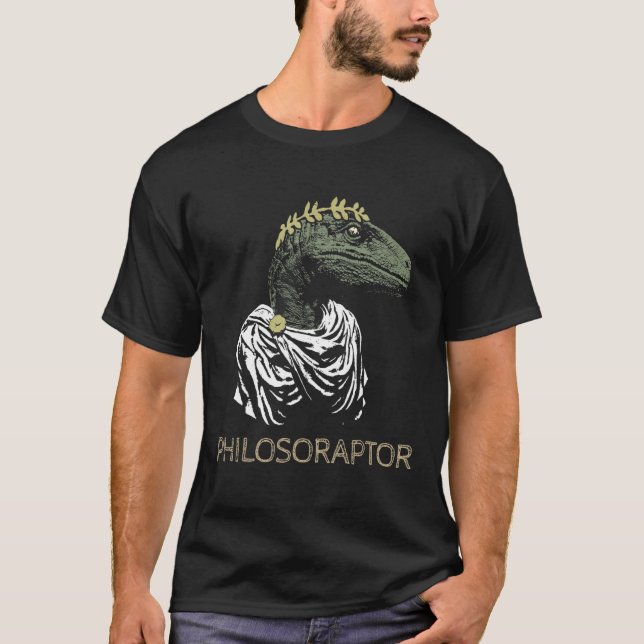 Philosoraptor Velociraptor Philosoph Philosoph T-Shirt (Vorderseite)