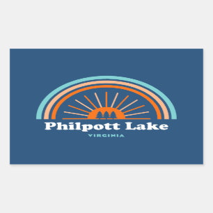 Philpott Lake Virginia Rainbow Rechteckiger Aufkleber
