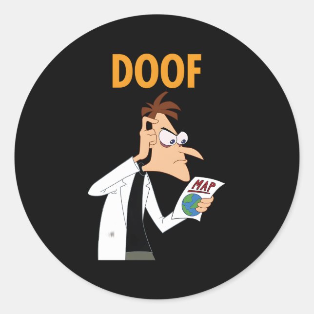 Phineas und Ferbenkandace gegen die Universum-Tür Runder Aufkleber (Vorderseite)