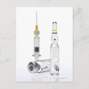 Phiolen, die Medizin für Einspritzungen enthalten Postkarte