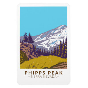 Phipps Peak Sierra Nevada Kalifornien Vintage Magnet