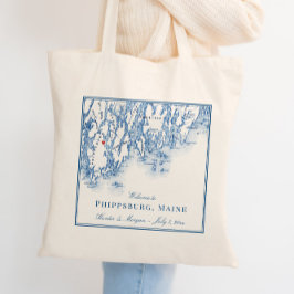 Phippsburg Maine Karte Elegant Wedding Willkommen Tragetasche