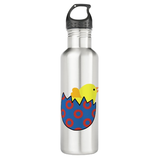 Phish Chick Fishman Donner Design Edelstahlflasche (Vorderseite)